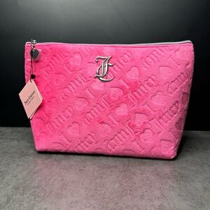Juicy Couture Pink Cosmetic Case – New with Tags + Travel Bottle Included!